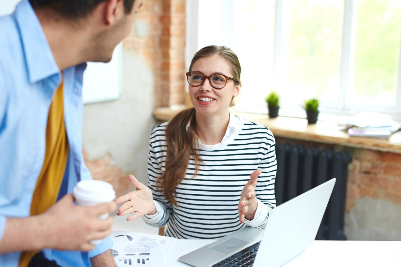 Digital strategist reviewing link building metrics